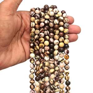 ลูกปัดหินแจสเปอร์สีน้ำตาลธรรมชาติทรงกลม ขนาด 15 นิ้ว สำหรับทำเครื่องประดับ ขายส่งจำนวนมาก - Product Image 3
