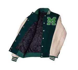 2025 hommes en cuir manches et garnitures Varsity veste bas quantité minimale de commande pas cher prix Letterman hiver Varsity veste - Product Image 3