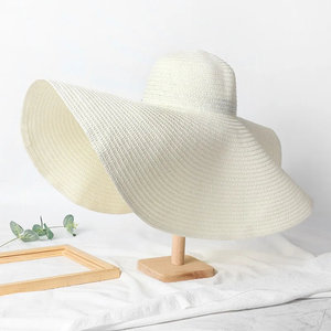 Sombrero de Protección Solar de Ala Ancha para Mujer, para Usar sobre el Traje de Baño, 70 cm de Diámetro - Product Image 4