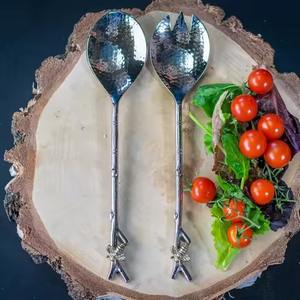 Servidores de ensalada de acero de lujo para uso doméstico y hotelero Servidores de ensalada Cuchara de helado Tendencia superior - Product Image 3