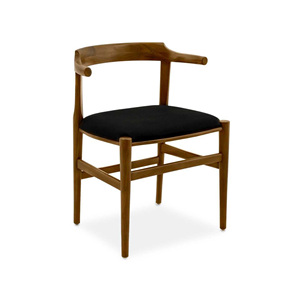 Chaise de salle à manger nordique simple et élégante avec cadre en bois et siège rembourré pour des intérieurs de salle à manger confortables - Product Image 4