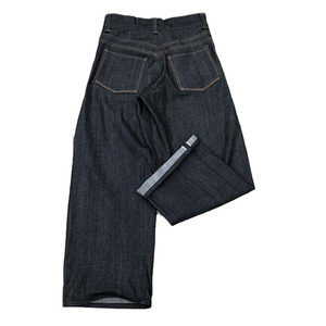 กางเกงยีนส์เดนิมผ้าดิบแบบสั่งทำพิเศษ สไตล์สตรีทแวร์ทรงหลวม ผ้าฝ้ายแคนวาสติดกระดุม สำหรับผู้ชาย ปี 2025 - Product Image 4