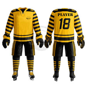 Uniforme de hockey sobre hielo 100% poliéster ropa deportiva equipo Jersey uniforme de hockey sobre hielo de alta calidad - Product Image 1