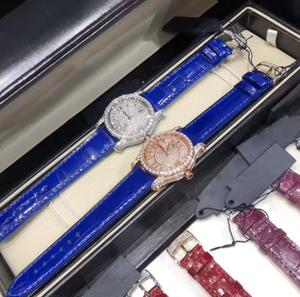 Montre unisexe Hip Hop Rapper entièrement sertie de diamants, or et argent, fabrication indienne, cadran pavé de moissanite, mouvement à quartz en argent sterling - Product Image 2