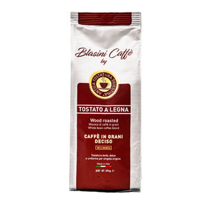Blasini Deciso 100% Arabica Grains de café entiers torréfiés au bois, caféinés, goût doux, Antica Tostatura Triestina Italie 250g - Product Image 1