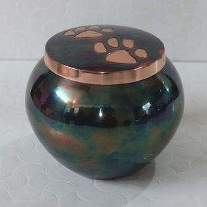 Urne de crémation en métal de la meilleure qualité avec conception d'empreinte d'animaux de patte pour garder les cendres de vos animaux de compagnie et garder leurs souvenirs - Product Image 2