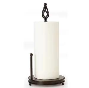 Porte-serviettes en papier de cuisine moderne et durable, base en métal, couleur noire, article sur pied pour table - Product Image 5