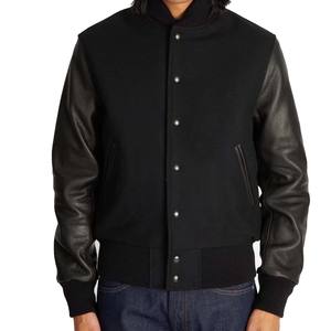 Nuevo tono de color cuerpo de lana manga de cuero transpirable a prueba de viento tallas grandes Collage lettermen chaqueta hombres Varsity top - Product Image 5