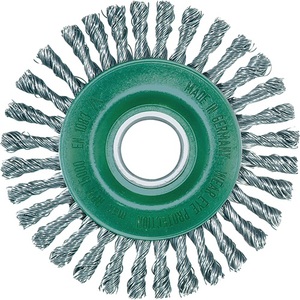 <b>Round</b> <b>Brush</b> 115 Mm 0.5 Mm Wire Stainless Steel 6 Mm 15000 Rpm-LESSMANN - Product Image 1