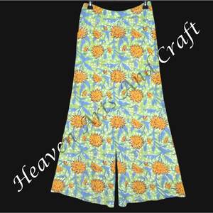 Pantalones de pijama de algodón orgánico con estampado de bloques a mano, pantalones bohemios con cintura elástica, estilo informal de pierna ancha, tipo de cintura alta, pantalones con estampado de algodón 100% #1 - Product Image 3