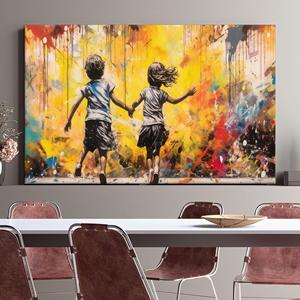 Póster de Lona con Diseño de Arte Callejero Infantil - Decoración Urbana Impresa para Pared, LONA ENROLLADA - Product Image 1