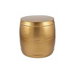 2025 Hammered Furniture Side <b>Table</b> Living Room <b>Decor</b> <b>Top</b> Quality Metal Amazing Design Drum Coffee <b>Table</b> Farmhouse <b>Decorating</b> - Product Image 5