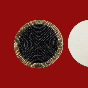 Tea <b>Coaster</b> Set with <b>Black</b> and Gold Design for Table Decor Daily Use Home Styling and Festive Gifting - Product Image 5