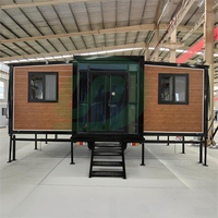 Maisons préfabriquées éconergétiques Maison mobile sur remorque pliable de 20 pieds sur roues pour une retraite panoramique ou une nacelle de glamping