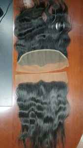 INDIAN SILKY STRAIGHT WAVE HAND TIED VIRGIN HEALTHY END PELO BUNDLES SIN PROCESAR FONDO GRUESO COMPLETO EXTENSIONES DE CABELLO DE CUTÍCULAS COMPLETAS - Product Image 5