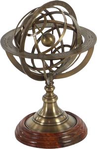 Esfera Armilar de Latón Estilo Steampunk Vintage de 9 cm de Alto, Astrolabio Pirata Náutico con Base, Globo Terráqueo de Metal, Decoración para el Hogar, Coleccionable - Product Image 4