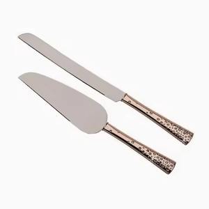 Couteau et Spatule à Gâteau en Laiton Pur Plaqué Or, Écologique et Compatible Lave-Vaisselle - Product Image 3