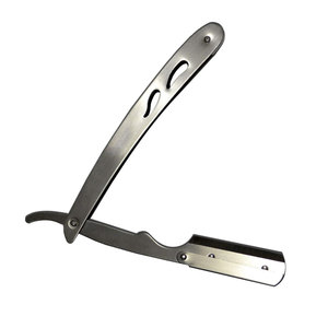 Vente en gros de fournitures pour barbier lame de rasoir professionnelle pour salon de coiffure à gorge droite/rasoir de salon pour barbier à raser 10 pièces - Product Image 6