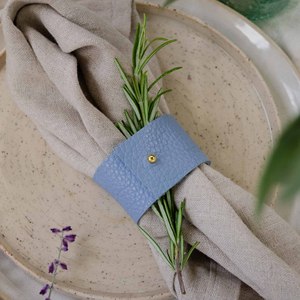 <b>Marvelous</b> Design Leather Napkin <b>Ring</b> for Wedding Dining Table Handicraft Top Quality Table Decoration and Accessories - Product Image 6