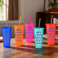 Gobelet en plastique à paillettes avec paille et couvercle, personnalisable avec logo, 24 oz, réutilisable, effet diamant, pour café glacé, fêtes et usage quotidien
