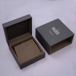 Boîtes à bijoux doublure en velours avec logo personnalisé de Madrid avec extérieur doux au toucher plusieurs couleurs pour emballage de bracelet Cadeau élégant - Product Image 6