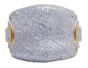 S925 Silver Hip Hop Fully <b>Studded</b> Moissanite Round Cut Diamond VVS Clarity <b>For</b> Wedding Party Ring <b>for</b> <b>Men</b> - Product Image 2
