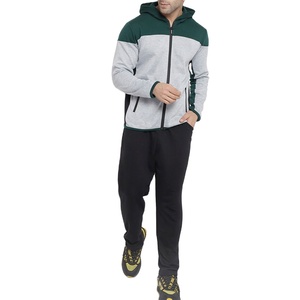 Survêtement à capuche d'hiver pour hommes Vêtements de sport en polyester écologiques confortables pour l'entraînement en salle de sport Jogging et exercice Logo personnalisé - Product Image 1