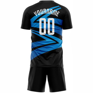 Maillots de football personnalisés imprimés par transfert thermique, unisexe, 100% polyester, antibactérien, séchage rapide, extensible, manches courtes, nouveauté - Product Image 3