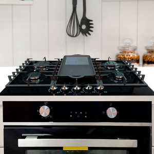 Cuisinière à gaz Shorbull 5 brûleurs avec plaque de cuisson en verre trempé, haute performance, robuste, vente en gros OEM - Product Image 1