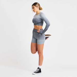 Hot Sale Women's High-Waist Biker Shorts Breathable Gym Fitness Yoga Logo Decorated <b>Tight</b> Fit with Sexy Plain Dyed Look - Product Image 5