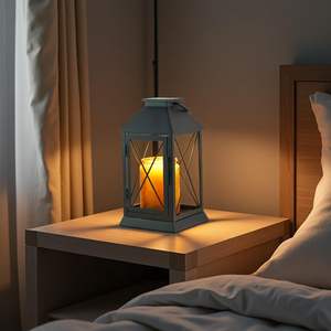 Antique Style Luxury Matte Black Wrought Iron <b>Candle</b> <b>Lantern</b> Indoor <b>Outdoor</b> Wedding Patio Festival Decorative Light <b>Candle</b> - Product Image 3