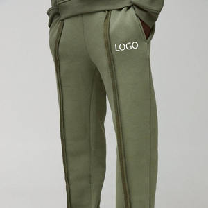 Pantalones hechos a medida para hombre, pantalones de chándal de gran tamaño de algodón lavado, pantalones de chándal acampanados ligeros para correr para hombre - Product Image 5