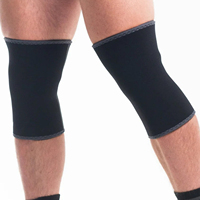 Rodillera de Neopreno Gruesa con Gel, Ajustable, Terapia Frío/Calor, Protección Profesional para Deportes, Negra/Azul, para Lesiones