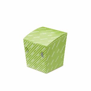 Panier à frites personnalisé en polyéthylène avec couvercle FRIES BOX 7x7x8.5 Cm - Product Image 1