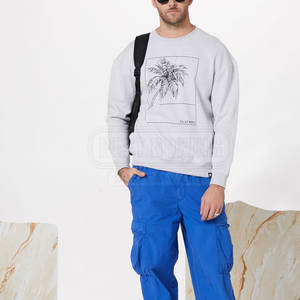 Sudadera básica para hombre con diseño de hombro caído e interior suave para días fríos Sudadera ajustada para hombre - Product Image 3