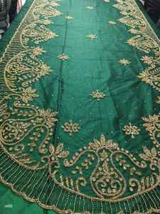 Envolturas de George con cuentas para mujeres indias, lo último en heavy African Headtie Gene Sega en todos los colores, seda de 2-5 yardas para adultos - Product Image 3