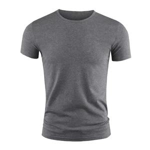 Venta al por mayor de alta calidad transpirable en verano Fitness camisa logotipo personalizado tela de algodón hombres deportes camisetas - Product Image 5