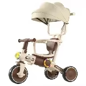 Poussette multifonctionnelle légère en plastique et tricycle pare-soleil pour enfants de 1 à 6 ans