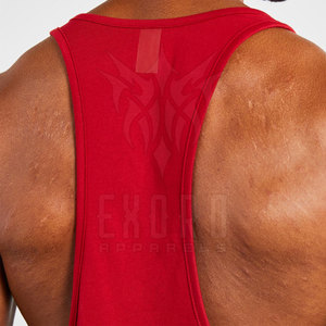 Camiseta sin mangas ligera transpirable de talla grande de punto para hombre de precio barato superventas para adultos - Product Image 4