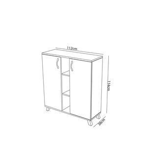 Ecem Trắng-sononomo 2 cửa giá giày đa năng & Giải pháp cho giày tổ chức với kệ mở và đóng ngăn đứng - Product Image 3