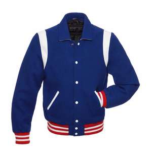 Chaqueta de cuero con bordado de logotipo personalizado OEM 2022 para hombre Vintage de lujo transpirable y de talla grande invierno con punto - Product Image 1