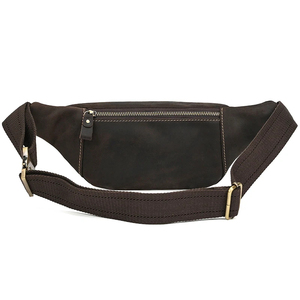 Riñonera Multifuncional de Cuero Genuino, Bolsa para Teléfono Móvil de 7 Pulgadas, Unisex, Cuero Encerado, Estilo Retro para Exteriores, Ecológica - Product Image 3