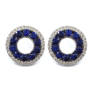 Fabricant chinois précieux haut de gamme 18 carats or blanc massif diamant naturel forme ronde boucles d'oreilles exceptionnelles pour femme - Product Image 1