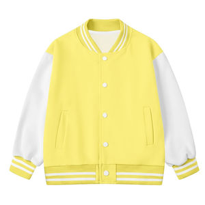 Veste en laine pour homme, style streetwear, col montant, logo sur le devant, confortable, décontractée, vintage, style universitaire, pour les tenues de tous les jours - Product Image 1