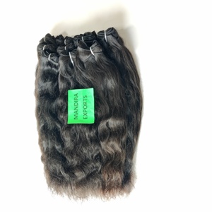 100% brut en gros naturel vierge couleur noir tissage ondulé faisceaux temple vietnamien extensions de cheveux humains - Product Image 5