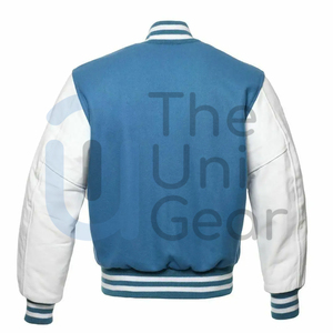 Veste universitaire sur mesure de qualité supérieure, nouvelle collection, col montant, pour homme et femme, 100% coton respirant, devant - Product Image 3