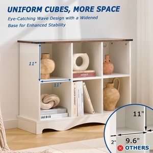 Mueble para TV <span class=keywords><strong>de</strong></span> Madera Blanca Estilo Rústico con 6 Espacios <span class=keywords><strong>de</strong></span> Almacenamiento, Mesa Consola Resistente, <span class=keywords><strong>Centro</strong></span> <span class=keywords><strong>de</strong></span> Audio para TV <span class=keywords><strong>de</strong></span> 47 Pulgadas, Gabinete <span class=keywords><strong>de</strong></span> Almacenamiento - Product Image 4
