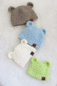 Modèle de chapeau en crochet pour ours en peluche et animaux de fête, idéal pour les occasions décontractées et les sorties en plein air pour bébé - Product Image 4