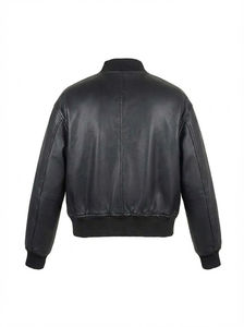 Chaqueta Bomber de Cuero para Mujer, Estilo Casual, Color Sólido (Personalizable), Nueva y Elegante 2026, Chaqueta de Cuero Genuino de la Mejor Calidad - Product Image 4