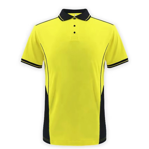 Camisa de algodón liso con estampado bordado poliéster Spandex secado rápido transpirable deporte Golf hombres uniformes trabajo Polo camisa - Product Image 3